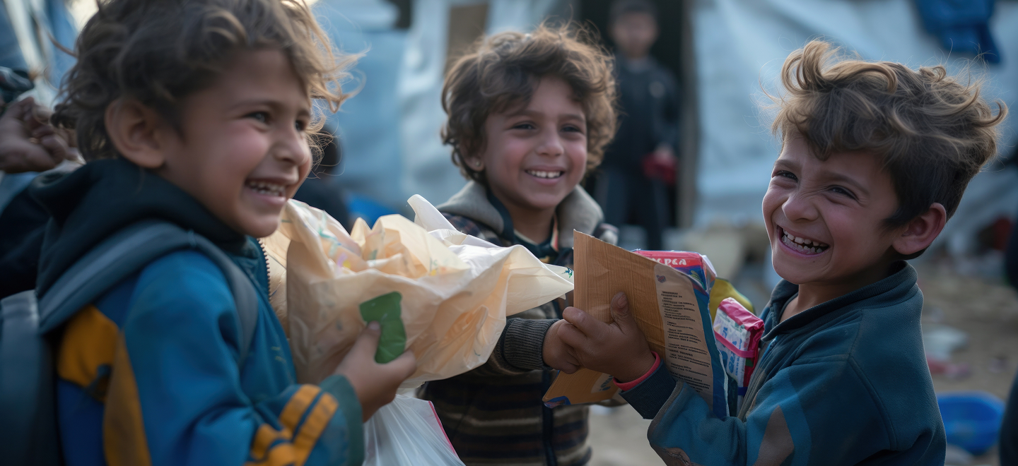 A project to distribute hundreds of blankets to displaced families.